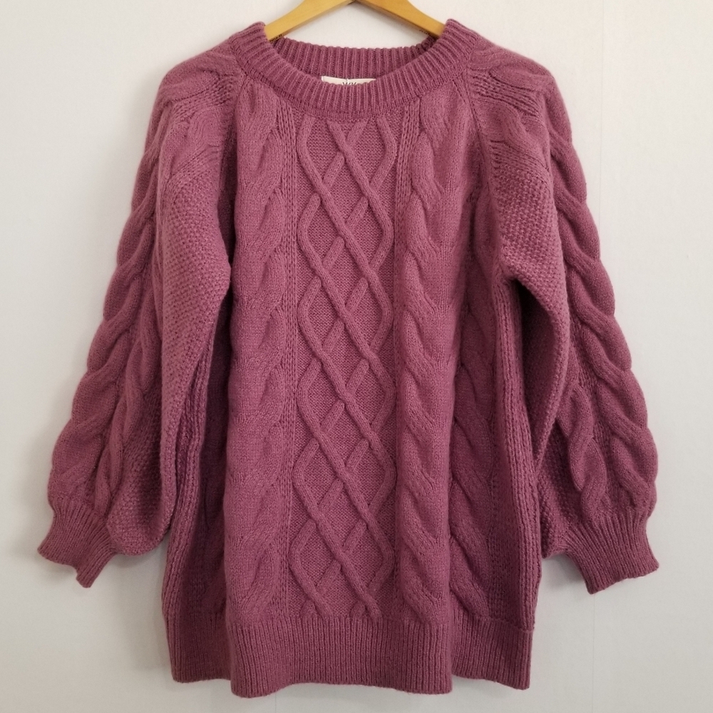 NWT Shineflow Purple Chunky Oversized Sweater Size Medium